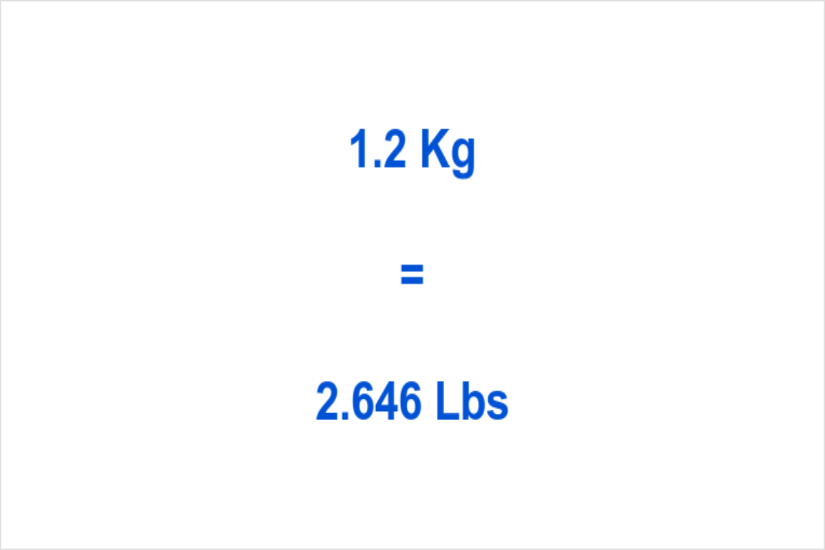 How to convert 1.2 kilograms to lbs?